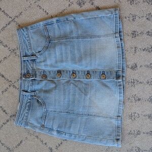 American Eagle High Rise A Line Denim Skirt